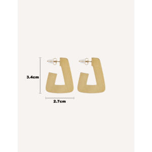 YXQ E333 orecchini in acciaio inox spazzolato dorato accessori moda con colori vivaci - Product Image 1