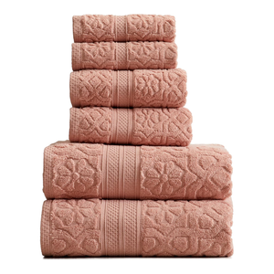 Vente en gros Ensemble de 8 serviettes de bain en coton éponge ultra doux et écologique personnalisé Peluche absorbante à séchage rapide pour les hôtels Tapis de baignoire - Product Image 4