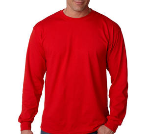 OEM conception de logo personnalisé hommes grande taille 200g sweats blancs à manches longues 200g polyester brodé croix solide anti-rétrécissement - Product Image 2