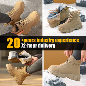 Bottes <span class=keywords><strong>de</strong></span> sécurité <span class=keywords><strong>de</strong></span> randonnée GUYISA couleur camel, tige en microfibre, semelle en TPR, antistatiques, pour l'hiver - Product Image 2