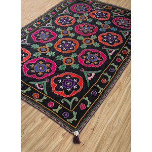 Alfombras Jaipur de la Colección Estadounidense, de Jean Grey & Black Cotton Home Textile, con Patrón Floral - Product Image 2