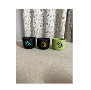 Vente en gros de décorations de jardin en terre cuite bohème multicolores, design carré, pots et jardinières multicolores - Product Image 2