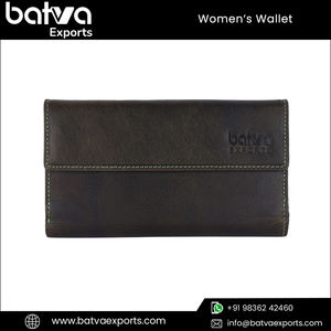 Portefeuille de créateur long en cuir véritable avec fermeture éclair pour femmes, élégant, vintage, doublure en polyester avec blocage RFID, logo personnalisé - Product Image 6