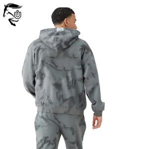 Conjunto de Sudadera con capucha y cremallera al por mayor, chándales para hombre con calidad de serigrafía y chándal polar de algodón 100% - Product Image 4