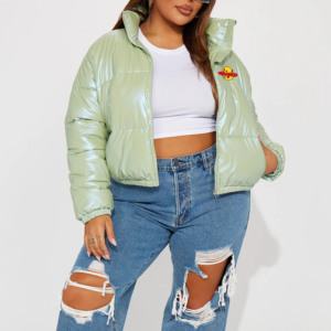 Parka Acolchada Personalizada 2026 para Mujer, Ropa de Invierno Larga con Cierre y Logotipo, Impermeable, Rellena de Algodón, Tallas Grandes - Product Image 3