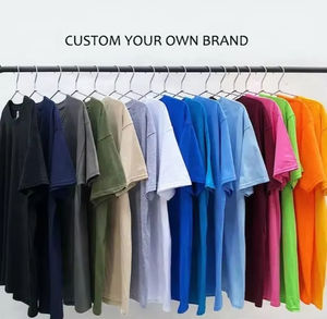 เสื้อยืดผู้ชายผ้าฝ้ายแบบกรด250 GSM สำหรับทำความสะอาดไหล่ตกหล่นทนทานเสื้อยืดวินเทจสั่งทำได้ - Product Image 6