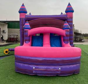 บ้านลมเป่าลมเชิงพาณิชย์พร้อมสไลเดอร์น้ำ ทำจาก PVC สีตามสั่ง โลโก้ตามสั่ง ติดตั้งง่าย เหมาะสำหรับงานปาร์ตี้ริมสระ - Product Image 5