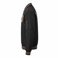 Blouson Bomber en Nylon Personnalisé pour Homme avec Patch Chenille, Doublure en Satin Fer à Cheval, Style Rodeo Western Streetwear, Coupe Décontractée/Boxy, Vente en Gros OEM