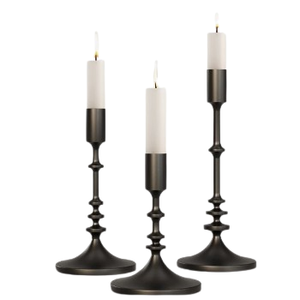 Design classique ensemble de trois chandeliers faits à la main disponibles arrivée bougeoir en métal décoration de la maison bougeoir - Product Image 1