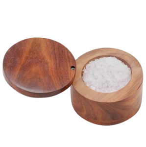 Juego elegante de madera de acacia, sal, pimienta y azucarero, utensilios de cocina de nuevo diseño para almacenar cómodamente especias - Product Image 6