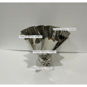 Bol de service à chocolat en métal argenté fait à la main vaisselle bonbons noix bol de service Design Antique hôtel Ware bols - Product Image 3