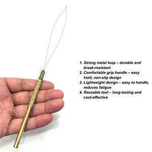 Professional Gold Hair Extension Pulling Loop Tool for Micro Rings & Nano <b>Beads</b> - Wire Loop for Hair Extensions Installation - Product Image 6