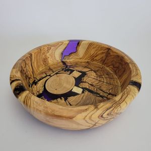 Unique <b>Wooden</b> <b>Resin</b> Bowl Artistic Handmade Decorative Bowl <b>For</b> Dining <b>Table</b> Living Room And Kitchen Use - Product Image 2