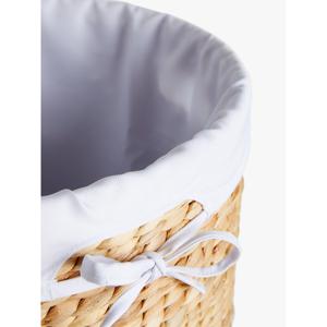 Double-Tiered Water Hyacinth PP Iron Material &lt;b&gt;Laundry&lt;/b&gt; &lt;b&gt;Basket&lt;/b&gt; &lt;b&gt;Flexible&lt;/b&gt; Cloth Metal for Cleaning for Bathroom or Wardrobe - Product Image 2