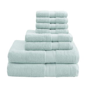 Ensembles de serviettes de bain de luxe de fabrication en usine 100% coton couleur unie Durable séchage rapide écologique 8 pièces conception personnalisée - Product Image 6