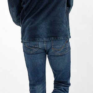 Conjunto de dos piezas ropa de hombre personalizada ropa de calle pantalones vaqueros de mezclilla con chaquetas - Product Image 2