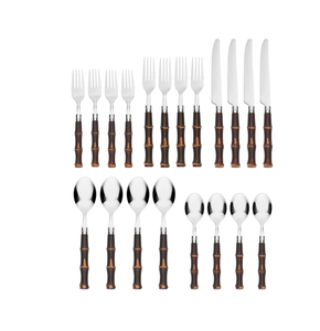 Tenedor y cuchara de acero inoxidable de alta calidad, mango diferente, estilo elegante, mango hecho a mano, cuchara de acero inoxidable de lujo - Product Image 1