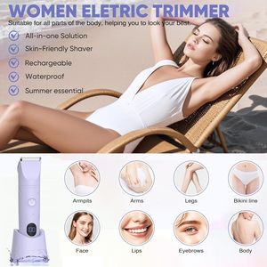 Afeitadora Eléctrica 3 en 1 para Mujer, Uso en Seco/Húmedo, Resistente al Agua IPX7, Recortadora de Triple Cuchilla para Bikini, Axilas, Cara y Nariz - Product Image 5