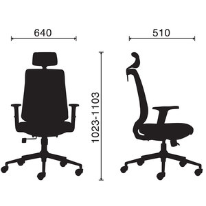 Silla de Oficina Ergonómica HOM1080-01 con Base Giratoria, Reposacabezas, Altura Ajustable, Material de Espuma y Tela PU para Personal de Taller - Product Image 2
