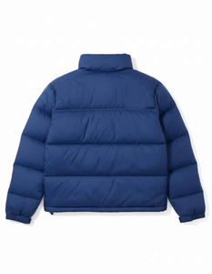 Veste matelassée courte en laine teinte coupe-vent pour femmes avec rembourrage thermique, structure respirante, vêtement extérieur isolé - Product Image 4