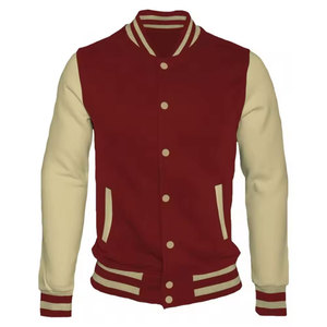 OEM personalizado de alta calidad de manga de Cuero 100% cuerpo de lana Streetwear béisbol Varsity chaqueta para unisex - Product Image 4