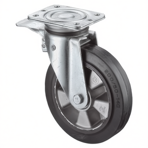 Ruedas Giratorias de Alta Resistencia con Capacidad de Carga de 550 kg, Rueda de 250 mm, Freno Total de Goma de 138 mm y 110 mm, Rodillos BS para Muebles - Product Image 3