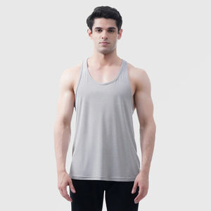 Débardeur de fitness pour hommes gilet d'entraînement de gymnastique respirant à séchage rapide tenue décontractée sportive haut en tricot sans manches en gros - Product Image 6