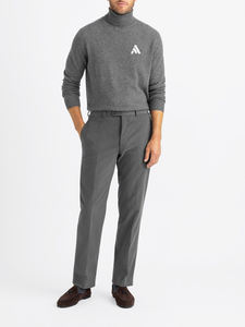 Pull à col haut personnalisé de haute qualité OEM, pull fin respirant et chaud en laine mérinos pour homme, hiver - Product Image 2