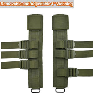 Pochette tactique en nylon respirant Molle personnalisée de haute qualité, adaptateur d'accessoires multifonctionnel, pochette en polyester noire - Product Image 3