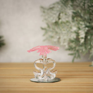 Figura de Ángel de cristal brillante con Alas Doradas-Decoración navideña - Product Image 4