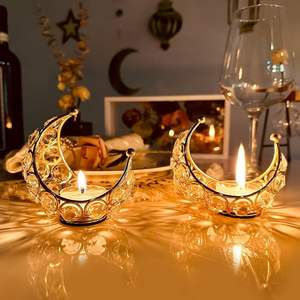 Portavelas votivo de luz de té en forma de luna de Metal más vendido para el hogar y la boda decoraciones navideñas exportación a granel - Product Image 6
