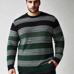 Sudadera de Cuello Redondo para Hombre DYNEGO APPARELS, 100% Lana, Antibolitas, Gruesa, de Punto Acanalado, con Cierre Frontal - Product Image 2