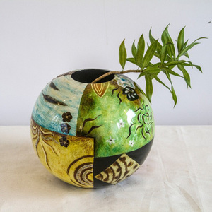 Florero de laca de arte abstracto para decoración de habitaciones, jarrones lacados más vendidos, el costo más bajo - Product Image 3