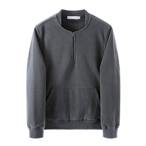 Demi Zip Sweat pull hommes polaire pull demi-zip écologique sweat tricoté pour hommes bio Zip Sweat - Product Image 5