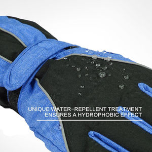 Custom Ski Gloves Breathable Ski Gloves Leather Heated Ski Gloves Wholesale Price Winter Wear Warm Leather Palm Ski Gloves - Product Image 3