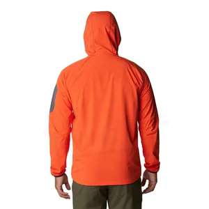 Wholesale Lightweight Canvas Men's Jackets Waterproof Sport Style Windbreaker Stand Collar Hood Custom Logo Printing Street - Product Image 2