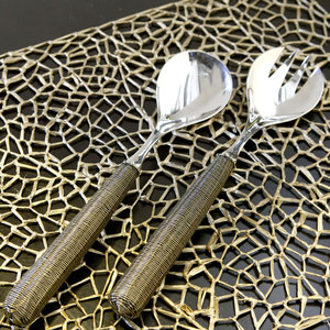 Hot Indian Style Classique À La Main Cuillère Et Fourchette Salade Serveur Ensemble de 2 Vintage Classique Look Fabriqué À La Main Fantaisie Salade Serveur Ensemble - Product Image 5