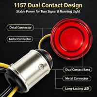 Feux de signalisation LED Sunshiny 1157 avant/arrière pour XL883 48 Road Glide Road King Fat Boy Street Glide Rouge/Amaro/Yellow Smoke