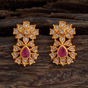 Pendientes de Plata con Baño de Oro Blanco 172562, Diseño Floral, con Perla de Agua Dulce y Detalles en Oro - Product Image 3