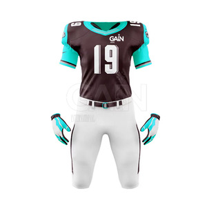 Customized Design Factory Made Best Material Breathable Short Sleeve American Football Uniform Sets Plus Size Latest Design - Product Image 5