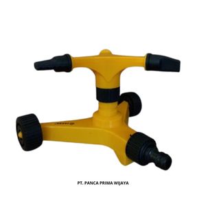 Jason 378-022 Rociador de jardín de PVC de alta calidad Rociador de agua giratorio de 3 brazos con ruedas Herramienta de riego de césped para granjas - Product Image 2