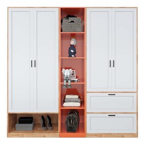 Módulo de Armario Independiente Moderno de 2 m con Estantes Decorativos y Puertas de Panel Plano de 17 mm de Grosor para Muebles de Hogar, Apartamentos y Dormitorios - Product Image 1
