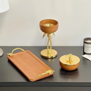 Cuenco decorativo de madera de primera calidad, plato de estilo rústico minimalista para el hogar, mesa, cocina, mostrador y centro de mesa moderno para sala de estar - Product Image 4