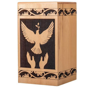 Urne gravée en palissandre massif pour adulte Urne de crémation pour animaux de compagnie et cendres humaines (AC 8020) BY AYAANS - Product Image 1