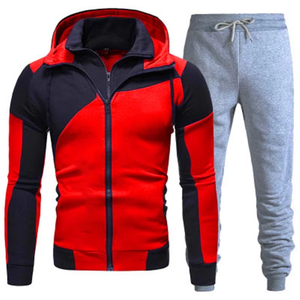 Ensemble de survêtement d'hiver léger doublé polaire à capuche grande taille, tenue de sport décontractée, logo personnalisé disponible, ensemble de jogging chaud uni - Product Image 4