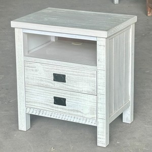 Mesita de noche de madera gris de 17 "de construcción fuerte con acabado de base de agua no tóxico para dormitorios de niños - Product Image 3