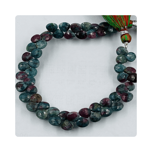 คุณภาพสูง7-8มม. คุณภาพสูง kyanite ทับทิมธรรมชาติ briolette หัวใจเหลี่ยมเพชรพลอยราคาขายส่งสำหรับการทำเครื่องประดับ - Product Image 4