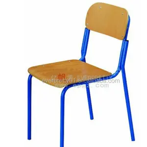 Fashion High Quality School furniture Wood and Metal leg Student Chair