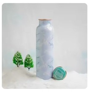 Sleek, durable copper <b>water</b> <b>bottle</b> to keep <b>water</b> cool and pure eco-friendly and sustainable direct drinking copper <b>bottles</b> - Product Image 1