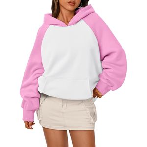 Haute qualité femmes 100% coton à capuche à manches longues pull surdimensionné conception prix raisonnable hiver sweat à capuche - Product Image 5